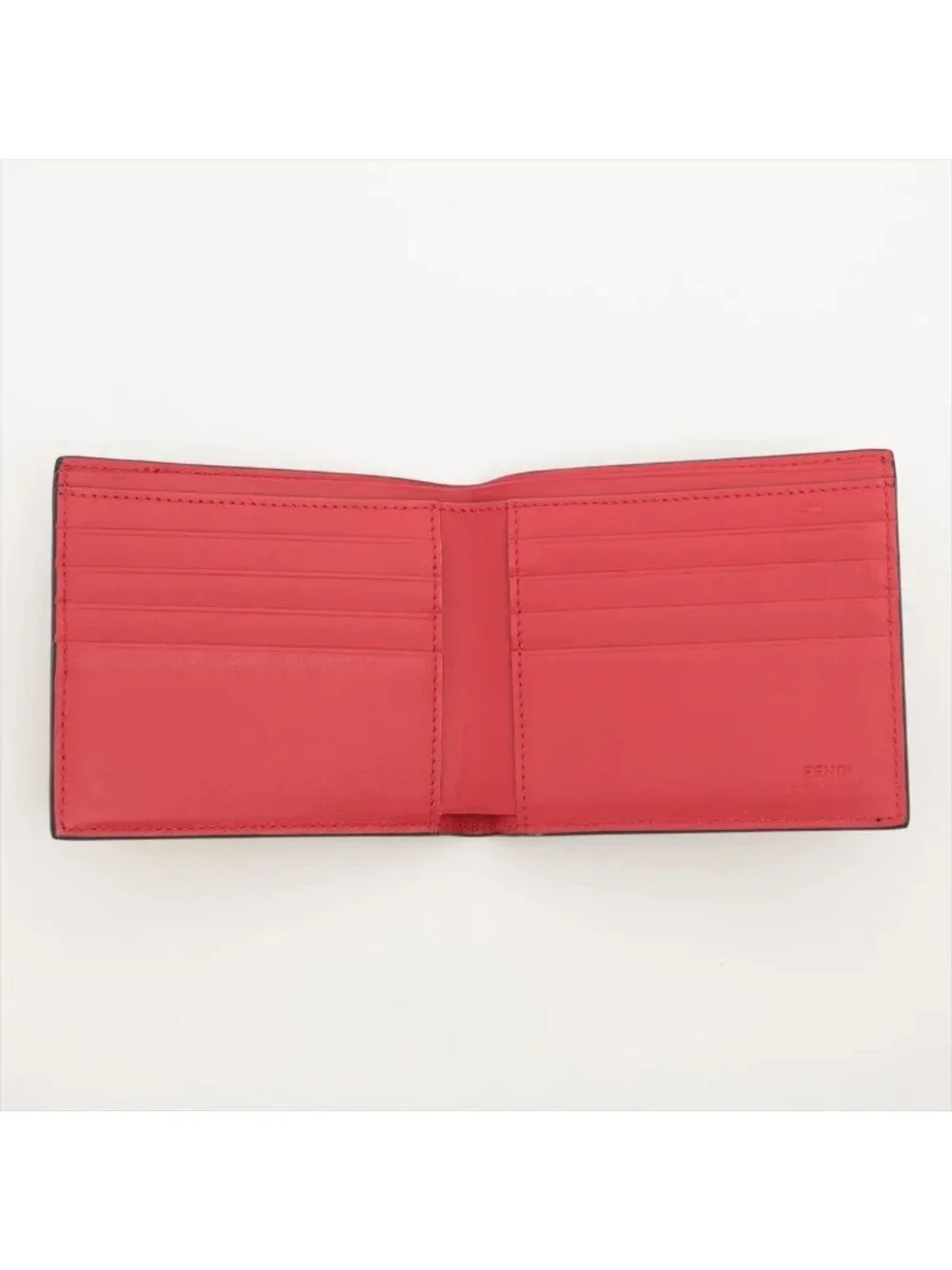 Fendi Monster Bugs Eye Leather Bifold Wallet Compact